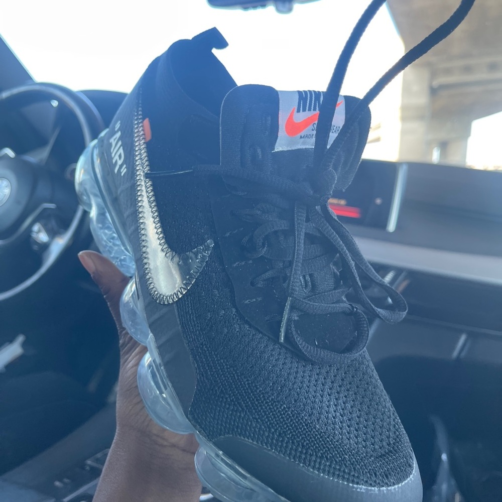 Nike Black and White Air VaporMax Shoes